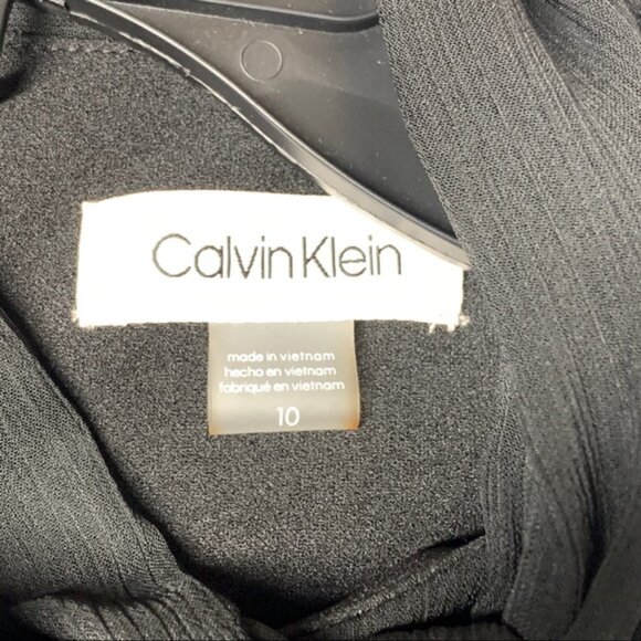 DEPOP CALVIN KLEIN TieNeck Sleeveless Wide Leg Jumpsuit - Picture 9 of 11